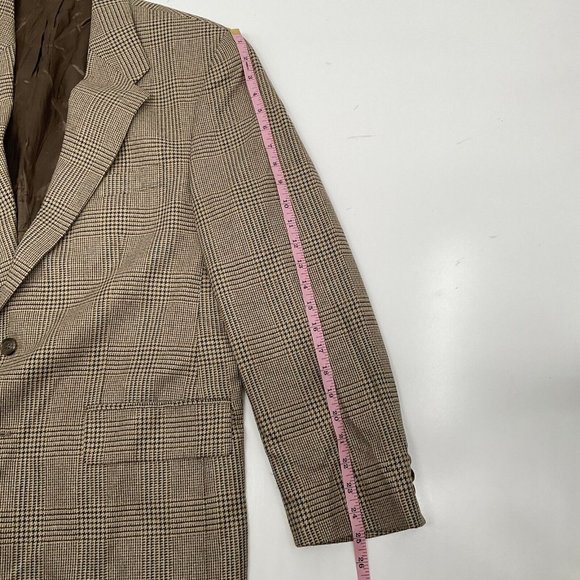 42R Polo University Club $595 Blazer Men Brown Check Wool Ralph Lauren J… - Picture 4 of 10